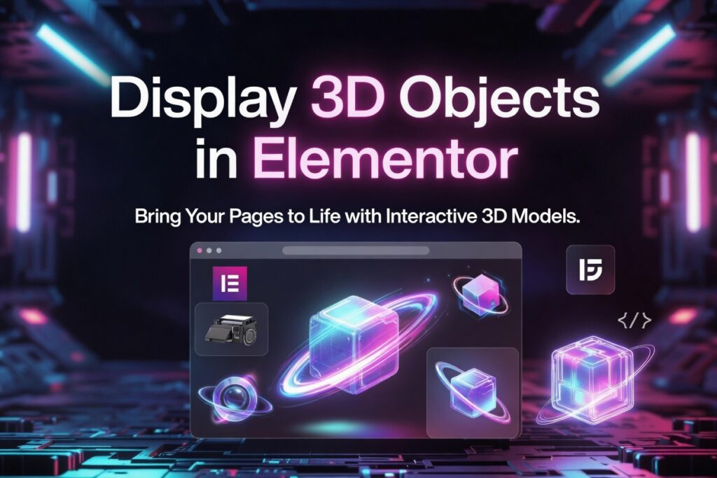 Add 3D models to your Elementor page using