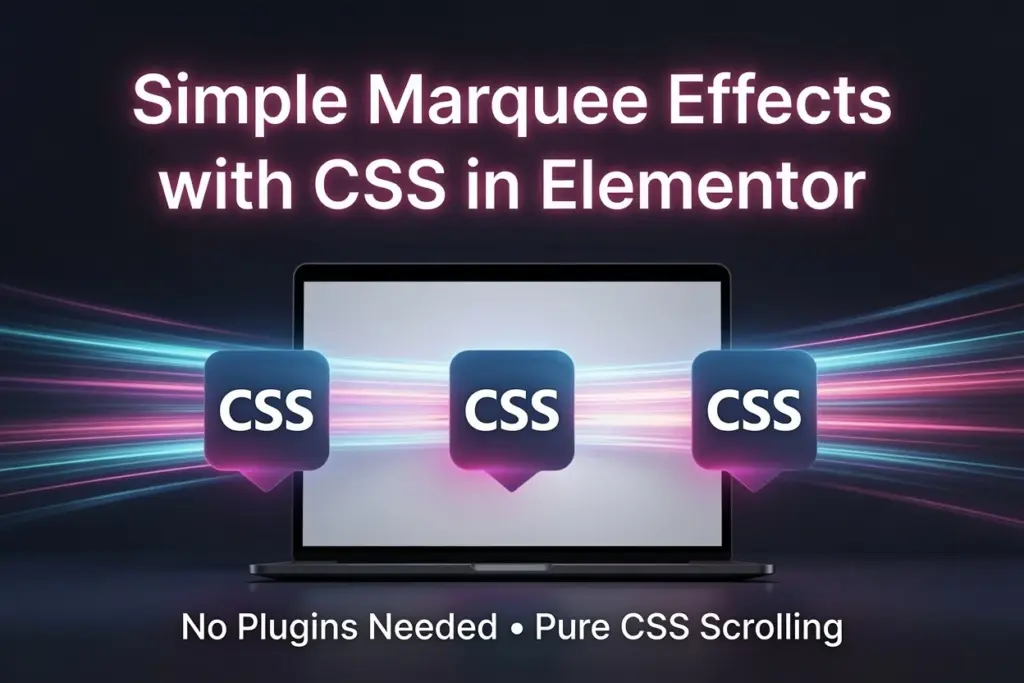 Create a CSS only marquee effect with Atomic Widgets in Elementor 4.x